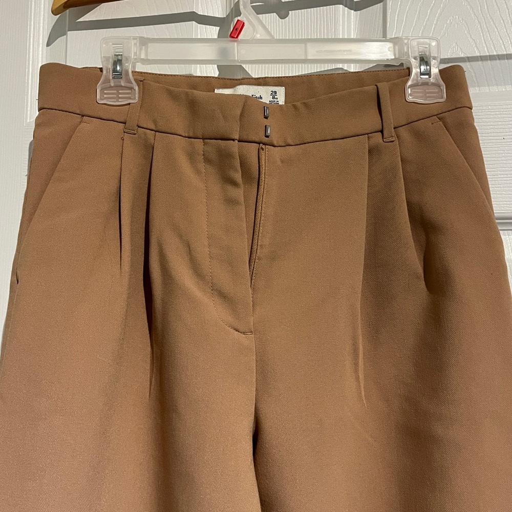 Abercrombie Sloan Tailored Pants - tan brown